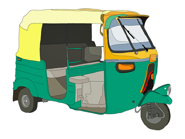 clipart of auto rickshaw - photo #4