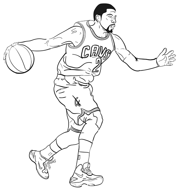 Kyrie Irving Basketball Shoe Coloring Pages Sketch Coloring Page